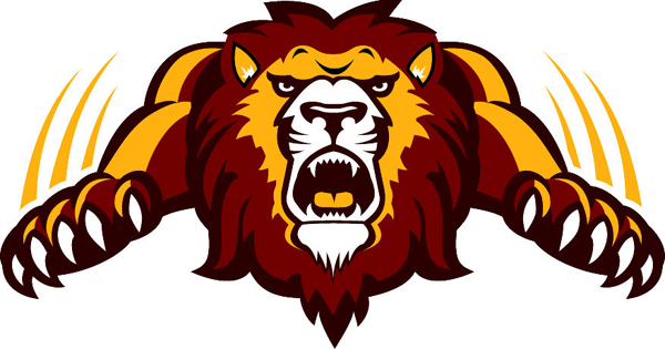 Lion 4 mascot team decal. Show your team spirit! 